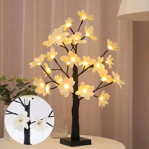 zweige baum valentinstag muttertag geschenk kapok kamelia optische faser pflaumen blumen baum tischlampe urlaub led dekoration licht