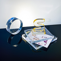 Cube Photo en plexiglas transparent, moulé sur mesure, bloc d'affichage en acrylique