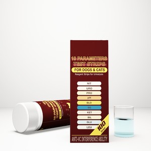Bandelettes de test <span class=keywords><strong>urinaire</strong></span> pour chiens, chats et animaux de compagnie, 10 paramètres : pH, infections, diabète, test vétérinaire - Product Image 2