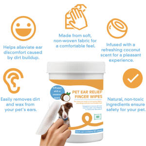 ผ้าเช็ดทำความสะอาดหูสำหรับสุนัขออร์แกนิคแบบปรับแต่งได้ผ้าเช็ดทำความสะอาดหูสำหรับสุนัขเป็นมิตรกับสิ่งแวดล้อม - Product Image 3