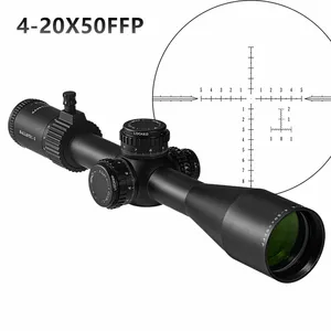 原始设备制造商弹道-x瞄准镜照明瞄准镜狩猎4-20X50FFP第一焦平面光学瞄准镜红黑瞄准镜CR2032 3V