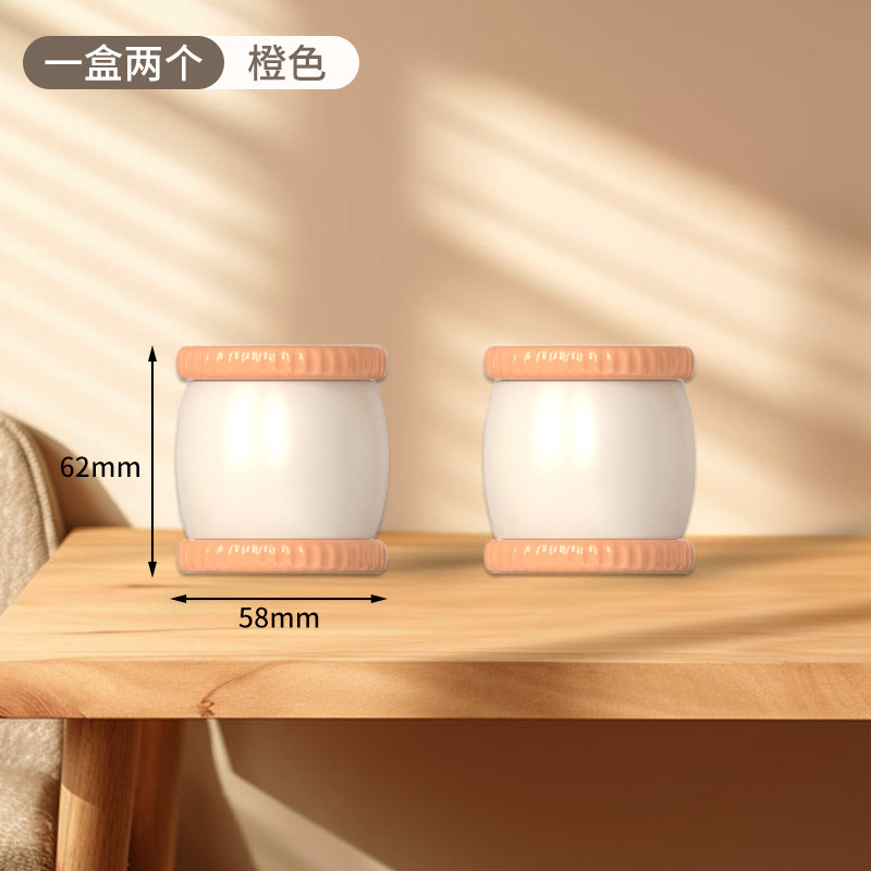 Deux biscuits orange par boîte [longueur réglable de 6 cm à 9 cm]