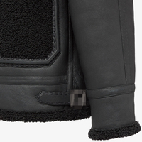 Manteau en fourrure de mouton véritable classique unisexe NAFA personnalisé avec logo personnalisé