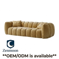 Zenmoon Bestseller Chenille 32D Compression Sponge Pumpkin Sofa Frameless Modern Minimalist One Seat Customizable for Small