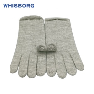 Gants en acrylique pour écran tactile, pour l'hiver, le cyclisme, usage quotidien, élégants, fins, tricotés sur mesure, design floral, pour femmes - Product Image 3