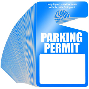 Permis de stationnement personnalisé pour rétroviseur Permis de stationnement personnalisé pour voitures et véhicules avec design personnalisable - Product Image 1