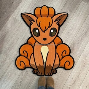 Tappeto Poke-mon Vulpix a Forma Irregolare Anime, Personalizzabile, Lavabile, a Pelo Corto, Sagomato, Morbido e Moderno per Soggiorno e <span class=keywords><strong>Camera</strong></span> <span class=keywords><strong>da</strong></span> <span class=keywords><strong>Letto</strong></span> - Product Image 2