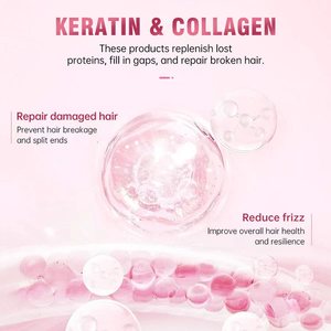 Sampo & kondisioner parfum Label pribadi tahan lama Set Rames mengeriting untuk rambut halus halus halus dengan kerusakan perbaikan wangi - Product Image 4