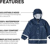OEM Kinder-Wasserdichte Kleidung Mädchen Fleece-Gefütterte PU-Regenjacke Outdoor Winter Warme Winddichte Regenjacke zum Wandern