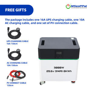 전원 공급 장치 자동차 충전기 2000W <span class=keywords><strong>3000W</strong></span> 3.5kwh 4kwh 8kwh Lifepo4 배터리 백업 업 2400W 휴대용 발전소 태양열 발전기 - Product Image 5