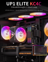 Enfriador de CPU RGB upHere, enfriador de CPU RGB ARGB, ventilador de CPU RGB de 120 mm, ventilador RGB para PC, para refrigeración de CPU LGA1700 AM5 AM4