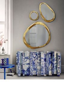 Espejo Decorativo de Pared <span class=keywords><strong>Bocado</strong></span> Lobo, Estilo Moderno y Lujoso, Minimalista, de Acero Inoxidable, Decoración Artística para el Hogar, Venta Directa de Fábrica - Product Image 5
