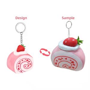 OEM ODM Service portachiavi in peluche personalizzato Anime Plusie morbido ciondolo peluche peluche giocattolo portachiavi per la promozione - Product Image 4