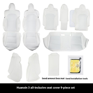Housses de siège de voiture en cuir PVC haut de gamme, ensemble complet de 10 pièces, style professionnel/luxe, universelles, toutes saisons, pour <span class=keywords><strong>Tesla</strong></span> <span class=keywords><strong>Model</strong></span> 3/Y - Product Image 5