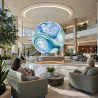 Écran sphérique LED créatif d'intérieur 360° en couleur, affichage numérique immersif à pas fin P1.667, écran boule numérique 1200 nits de luminosité