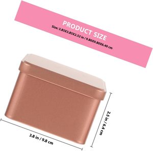 Boîtes en fer blanc mat noir carrées de luxe pour thé en vrac, personnalisables 50g/100g/200g/300g - Product Image 2