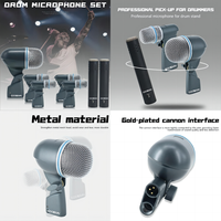Microphone d'instrument de musique professionnel de haute qualité, kit de 7 pièces pour ampli basse, ensemble de microphones pour batterie pour performance live