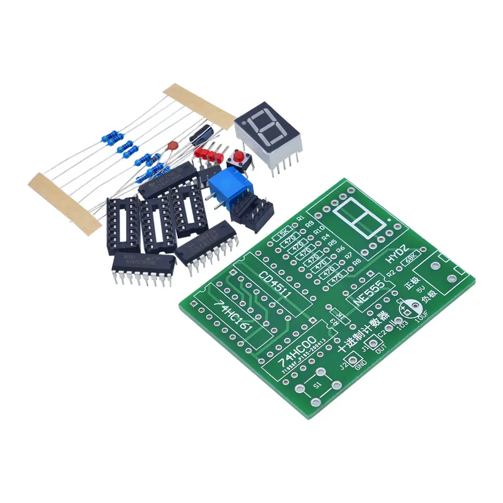AEAK Decimal Counter Kit Electronic Production Training Kit 5V DIY Counter Parts Project Teaching Control Board Suit CD4518