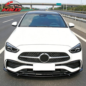 Compatible con Benz W206 Clase C 2022-2026, Estilo BR, Labio de Parachoques Delantero en Negro Brillante - Product Image 3
