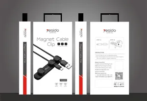 Pemegang Klip Kabel Magnetik Desktop Dapat Dipakai Ulang Organizer Dasi Kawat Silikon Pabrikan Tiongkok