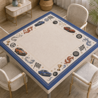 Set Mahjong Akrilik Mewah Modern Amerika 160pcs Ubin Mahjong Motif Laut Tahan Air Awet untuk Dewasa