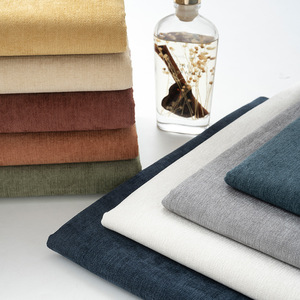 Tela de Poliéster con Textura de Lino, Color Sólido, Tejido para Tapicería de Sofás y Cortinas - Product Image 4