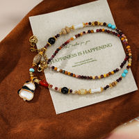 Collier TANGPEI en alliage et résine avec pendentif panda multicolore perlé, bijoux de mode