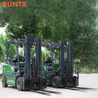 Chariot élévateur électrique compact de 2,5 tonnes avec batterie au plomb-acide complète, hauteur de levage personnalisable et pince de poussée-tirage
