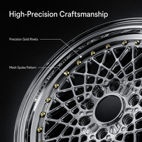 Jantes en alliage chromé à déport profond pour voitures, 14 15 16 17 18 19 pouces, 4x100/114.3 5x112/120 pour voitures de tourisme modifiées JDM Racing Audi
