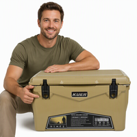 Glacière rigide isotherme portable 45QT avec logo personnalisé et motif sur mesure, étanche, pour pique-nique, camping et stockage de vin