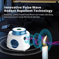 X-Pest Indoor Pest Antiparasitaire Répulsif Rongeur Ultrasonique à 360 Degrés Avec 9pcs Lumières Clignotantes et 6 Haut-parleurs Repousser Rat Souris Répulsif