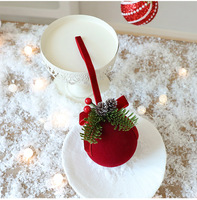 Ornement de Noël rond rouge personnalisé par sublimation, à suspendre, écologique, réutilisable, décoration de maison pour les fêtes