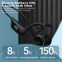 Casque à conduction osseuse personnalisé U9, prise en charge de la mémoire 8 Go, mode Bluetooth et MP3, étanche IPX7, pour le sport en plein air et le cyclisme