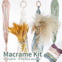 Bestseller Makramee-Set Mini-Pflanzenaufhänger DIY Clove Hitch Hohlnetz Quaste Hängetopf Heimdekoration Tutorial