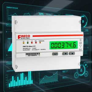 Medidor de Energía Digital Inteligente Fineco EM735-Mod CT, Certificado CE, Modbus RTU, 3*230/400V, 1.5(6)A, Trifásico, Clase 1.0, Pantalla LCD - Product Image 4