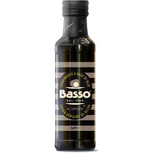 Huile d'olive extra vierge aromatisée à la truffe Frantoio Basso, bouteilles de 250 ml (12 par boîte), prête à l'emploi, durée de conservation de 18 mois, qualité supérieure - Product Image 1