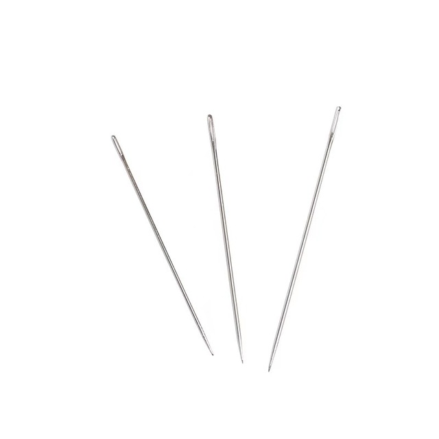 Large Eye Sewing Needles Stainless Steel Hand Knitting Sharp Needles for Dressmaking Crafting Jewelry Components Decoration