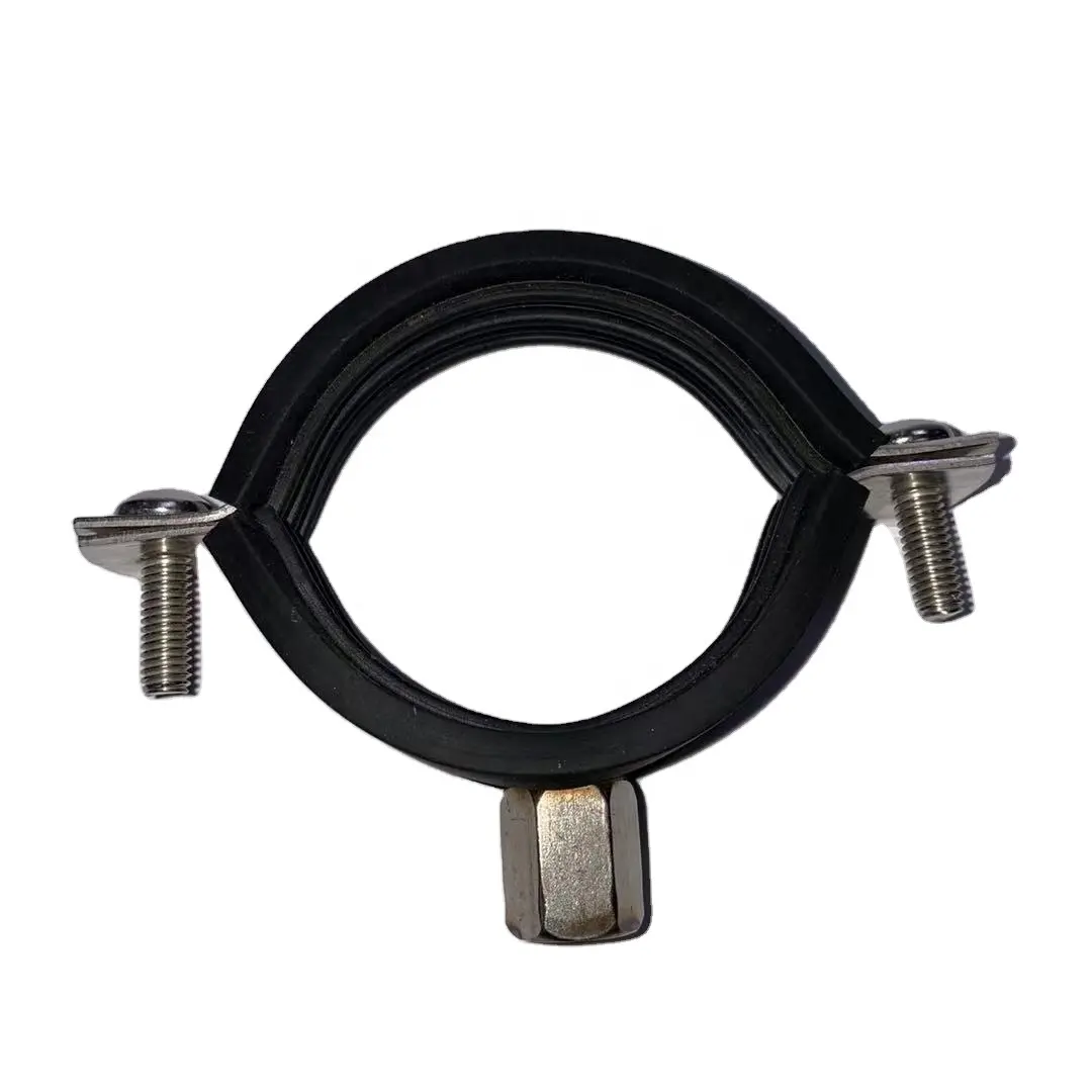 4 inch Heavy duty rubber insulated hinged pipe clamp