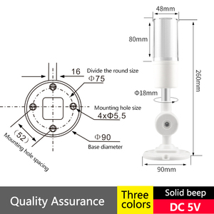 Đèn tháp tín hiệu ba màu USB 5V Đèn báo màu đỏ vàng và xanh lá cây Đèn cảnh báo máy móc và thiết bị xưởng Đèn tín hiệu - Product Image 3
