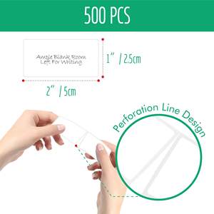 Gıda kapları için perforasyon hattı ile yeniden kullanılabilir 1000 boş çıkarılabilir yapışkan çıkartmalar su yağa dayanıklı dondurucu etiketleri - Product Image 2