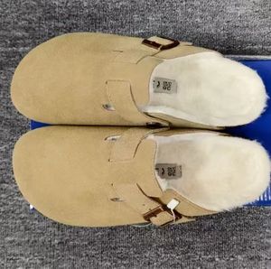 Ciabatta invernale con sole spesse e mezza ciabatta da <span class=keywords><strong>donna</strong></span> <span class=keywords><strong>in</strong></span> <span class=keywords><strong>vera</strong></span> <span class=keywords><strong>pelle</strong></span> con ciabatta <span class=keywords><strong>in</strong></span> cotone con plateau da esterno - Product Image 3