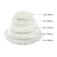 LOZLIN Boule de polissage en laine de 3 à 7 pouces - Tampons de cirage auto-adhésifs personnalisables OEM pour carrosseries de voitures/roches/métaux - Outils d'entretien et de lustrage