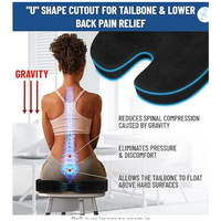 Conception corrective de coussin de siège orthopédique de luxe pour le soulagement des douleurs dorsales, le soutien de la douleur sciatique et coccyx