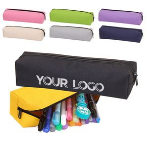 Wholesale Portable Stationery Storage Bag Pen Pouch Case for Promotional Gift Custom Oxford Cloth Zipper Pencil Bag With Logo