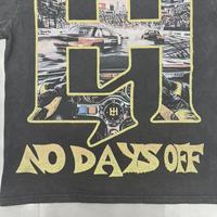 T-shirt à manches courtes pour homme Life Hustlers, nouveau motif imprimé, lettres en strass, style streetwear hip-hop, noir