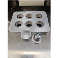 Machine de scellage semi-automatique à 6 trous pour capsules de café en aluminium, scelleuse à feuille pour boissons, certifiée CE - Vente chaude