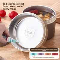 Nouveauté très vendue : boîte à lunch isotherme en acier inoxydable 304, anti-fuite, quatre compartiments, compatible micro-ondes, durable, pour adultes
