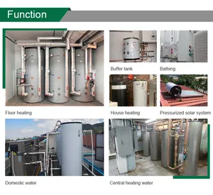 Scaldabagno elettrico della caldaia della pompa di calore solare del serbatoio di stoccaggio dell'acqua calda domestica dell'acciaio inossidabile da 80 galloni 300l