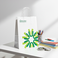 Sacs d'emballage biodégradables, tailles personnalisables et logo imprimé, sac en papier Eudr pour le shopping, sac en papier avec poignée