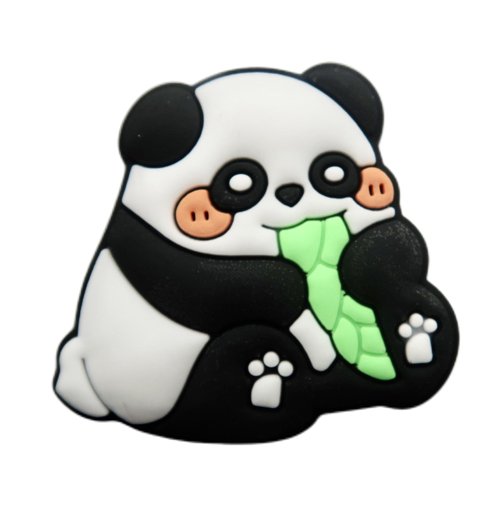 2025 New Panda Shoe Charms Set Colorful Cartoon Children's Lovely PVC Material Washable Shoes Charms